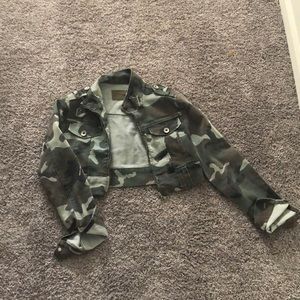 Army fatigue mini jacket